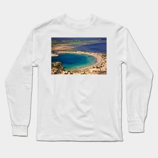 Perfect natural semicircle - Voidokoilia beach Long Sleeve T-Shirt